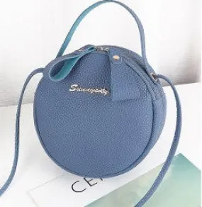 Circular Design Fashion Shoulder Bag Leather Crossbody Messenger Bags Ladies Purse Female Round Handbag