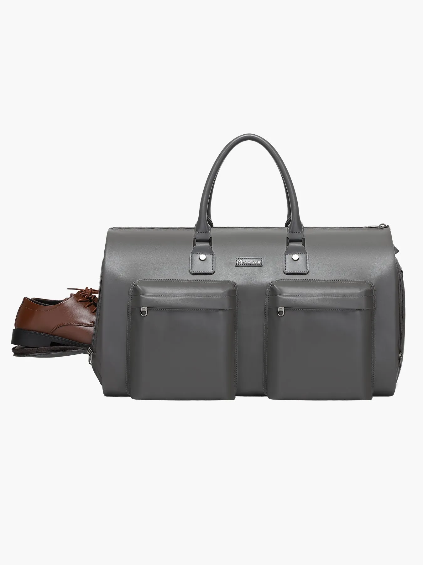 Convertible Leather Garment Bag for Travel