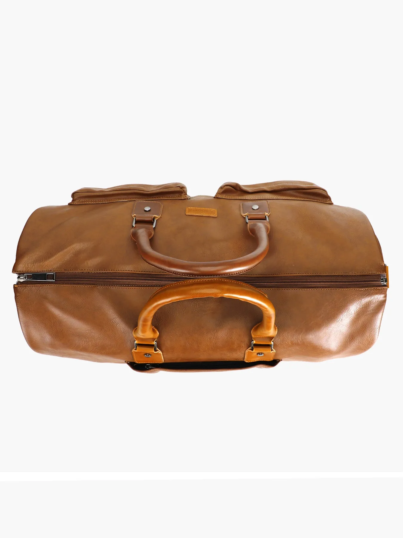 Convertible Leather Garment Bag for Travel