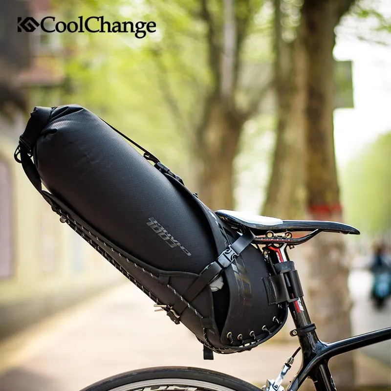 CoolChange Cycling Saddle Bag Waterproof Foldable Tail Rear Seat Bag 20L