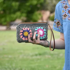 Crochet Granny Square Wristlet Purse | MONA