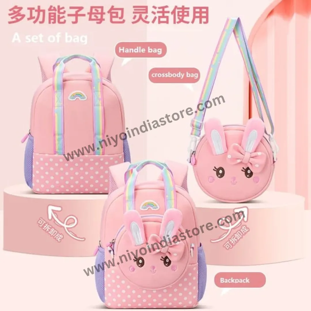 Cute Bag for Pre-school kids Backpack for Nursery Kids Zipper Bag for Kids