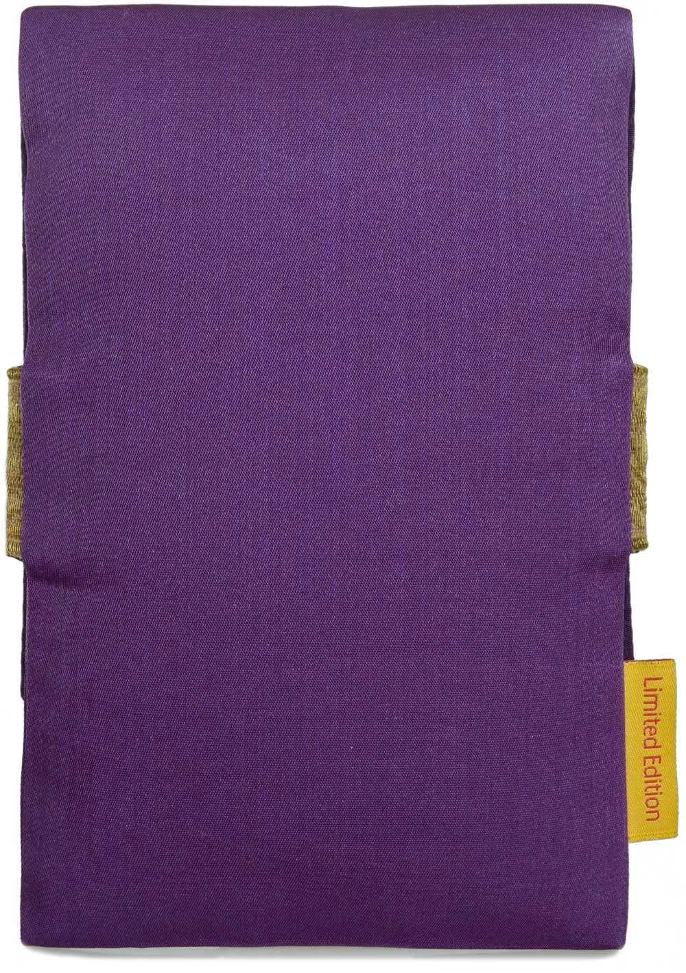 Deep Purple foldover pouch with antique ecclesiastical braid. Large-format size.