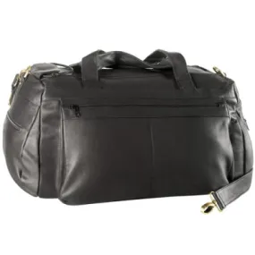 Derek Alexander Leather Duffle Bag Twin Top Zips