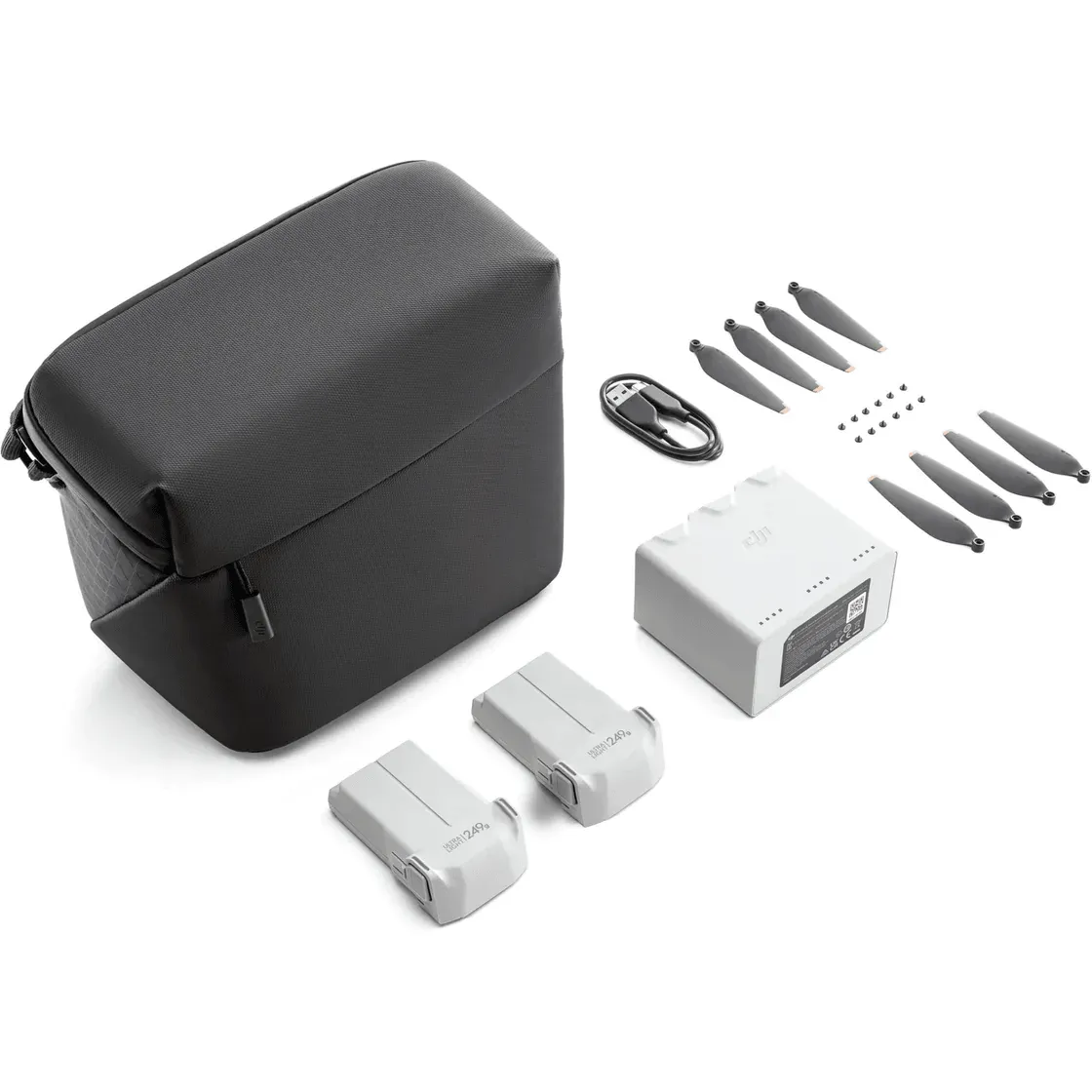 DJI Mini 3 Pro Aerial Drone Fly More Kit Battery Propeller Bag Charge Hub