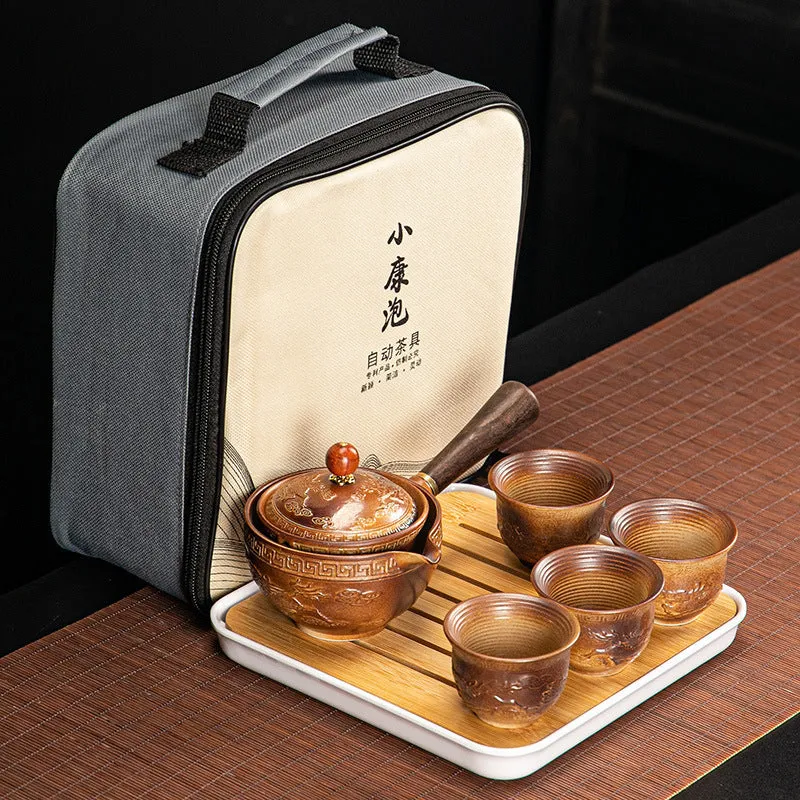 Dongni Simple 360 Degree Rotation Xiaoyao Teapot Tea Set