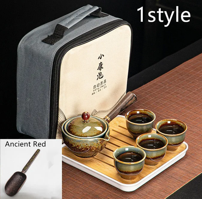 Dongni Simple 360 Degree Rotation Xiaoyao Teapot Tea Set