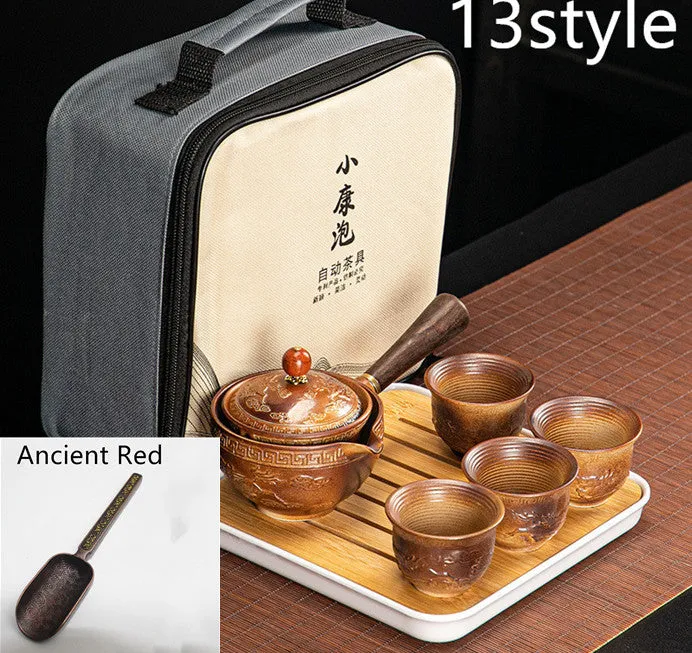 Dongni Simple 360 Degree Rotation Xiaoyao Teapot Tea Set