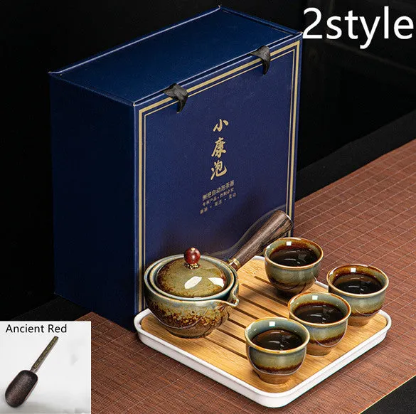 Dongni Simple 360 Degree Rotation Xiaoyao Teapot Tea Set