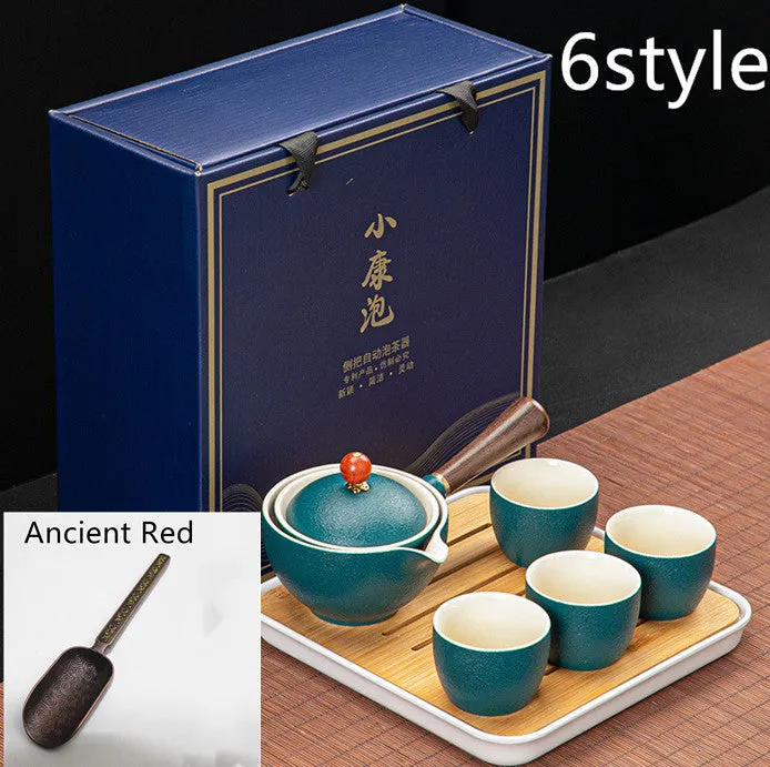 Dongni Simple 360 Degree Rotation Xiaoyao Teapot Tea Set