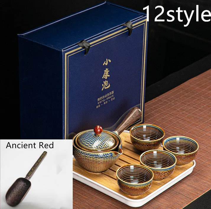 Dongni Simple 360 Degree Rotation Xiaoyao Teapot Tea Set