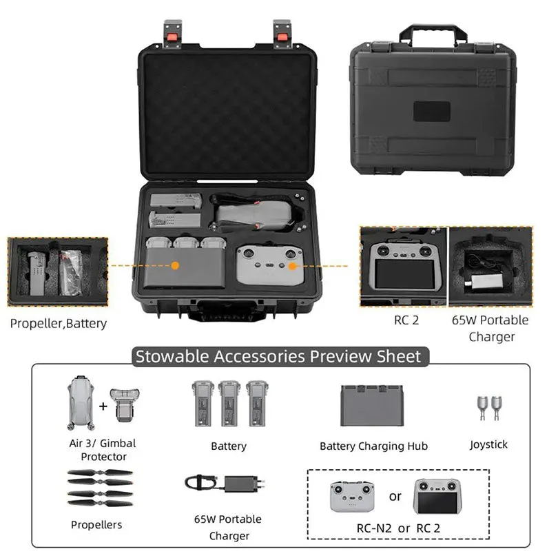 Drone Storage bag explosion-proof case for DJI AIR 3 with screen remote control drone Quadcopter