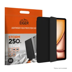 Eiger Storm 250m Stylus Case for iPad Air 11 (2024)/ Air (2022) in Black