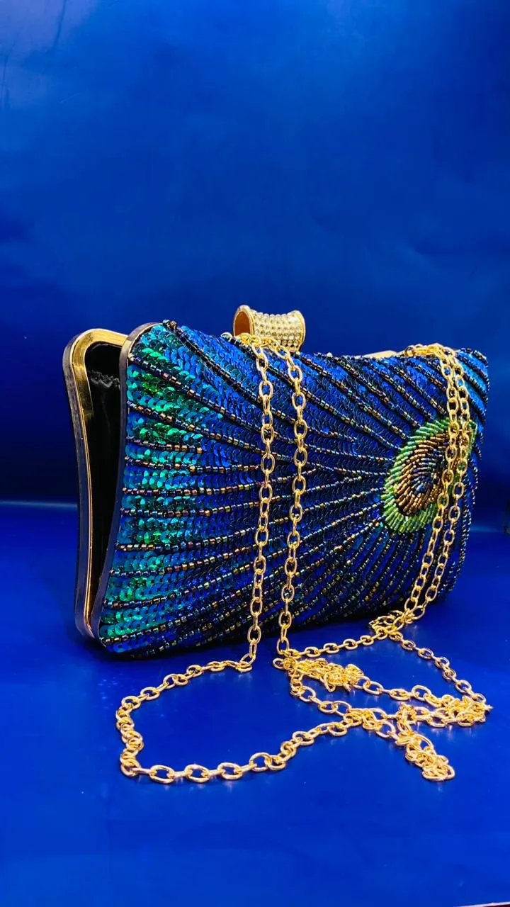 Elegant peacock beads bag