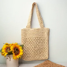 Elena Handbags Straw Woven Summer Fashion Tote Bag