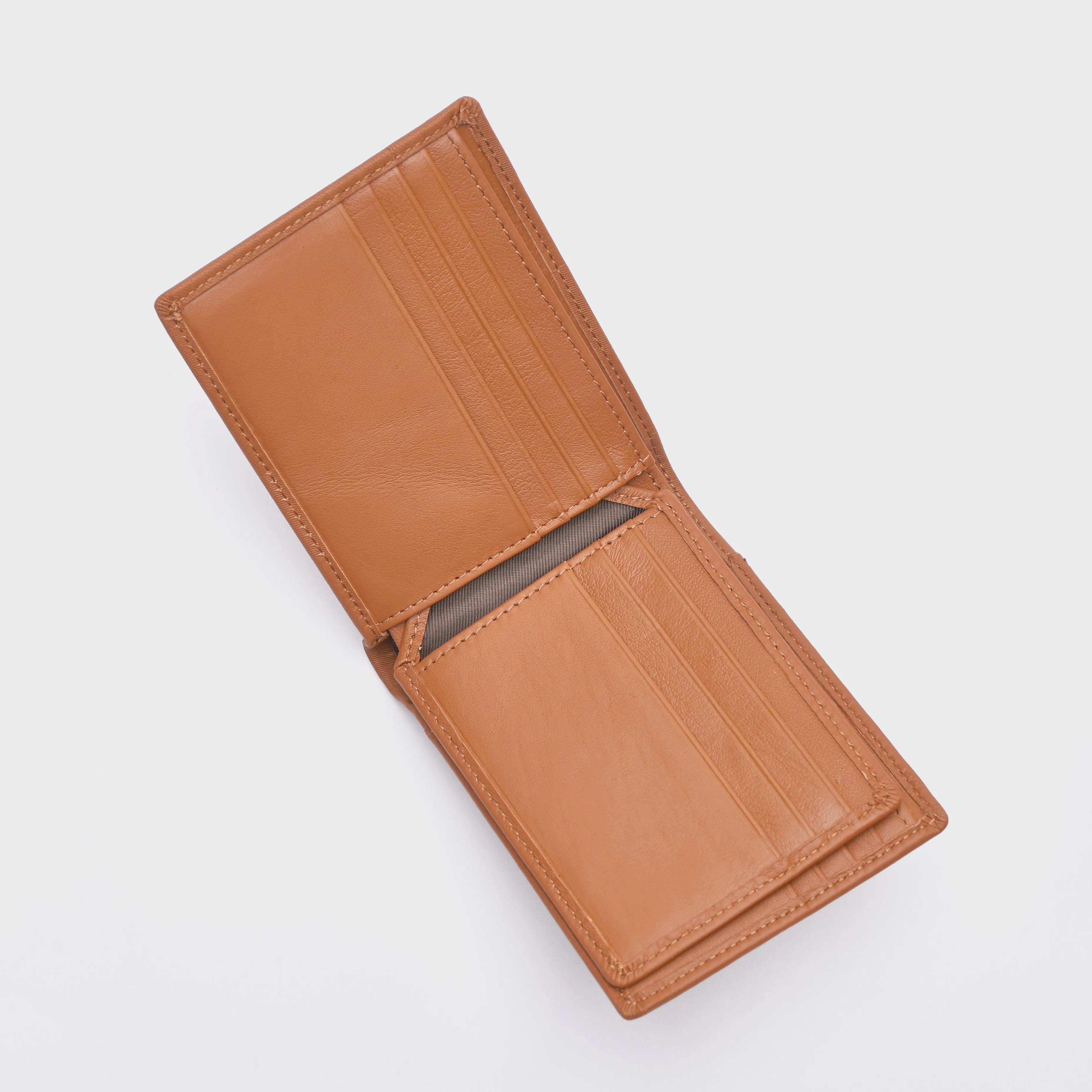 Embross Leather Tri Flod Wallet - TGWT0312LN3MK4