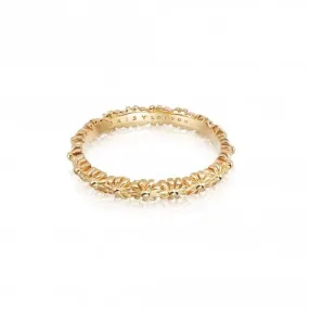 English Daisy 18ct Gold Plated Ring SR414_GP