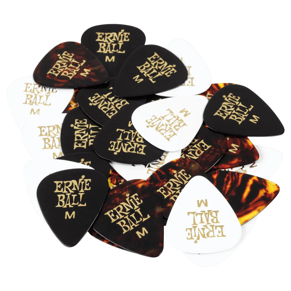 Ernie Ball Medium Assorted Cellulose Picks, Bag Of 144