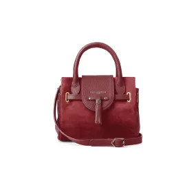 Fairfax & Favor Limited Edition Ruby Suede Mini Windsor Handbag