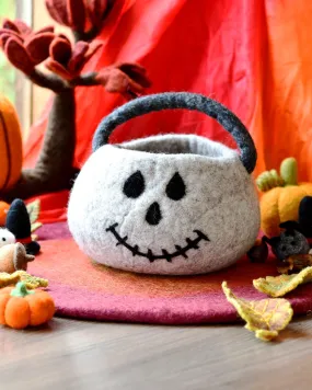 Felt Trick-or-Treat Spooky Skull Bag