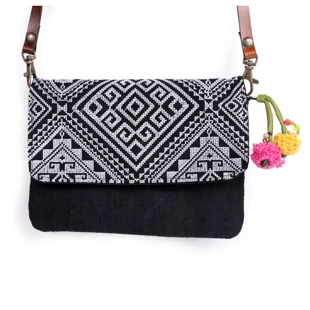 Fernanda Embroidered Convertible Crossbody|Clutch Bag - Thailand