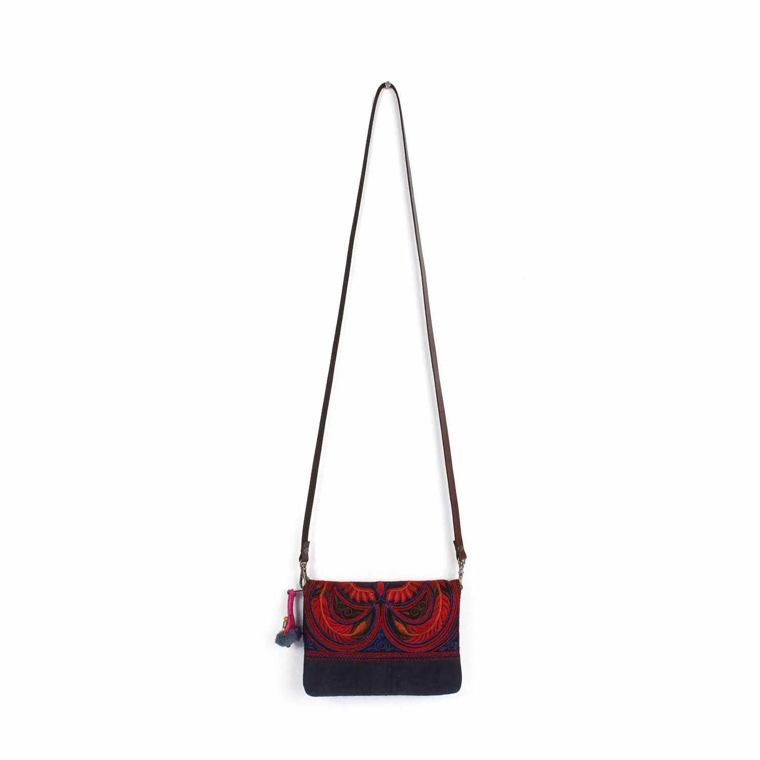 Fernanda Embroidered Convertible Crossbody|Clutch Bag - Thailand