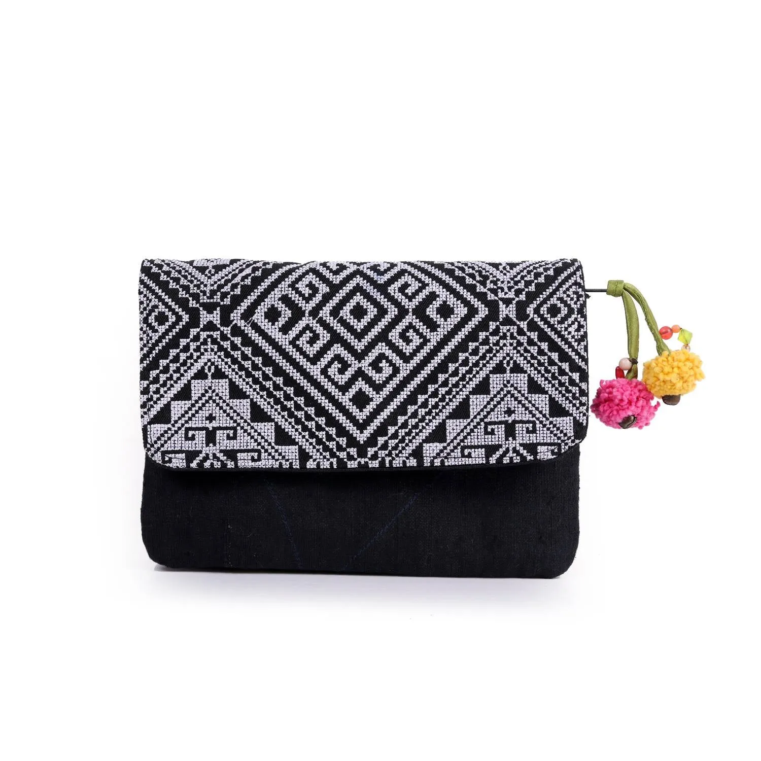 Fernanda Embroidered Convertible Crossbody|Clutch Bag - Thailand