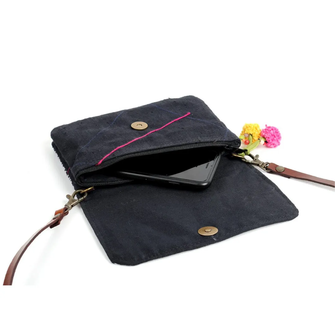 Fernanda Embroidered Convertible Crossbody|Clutch Bag - Thailand