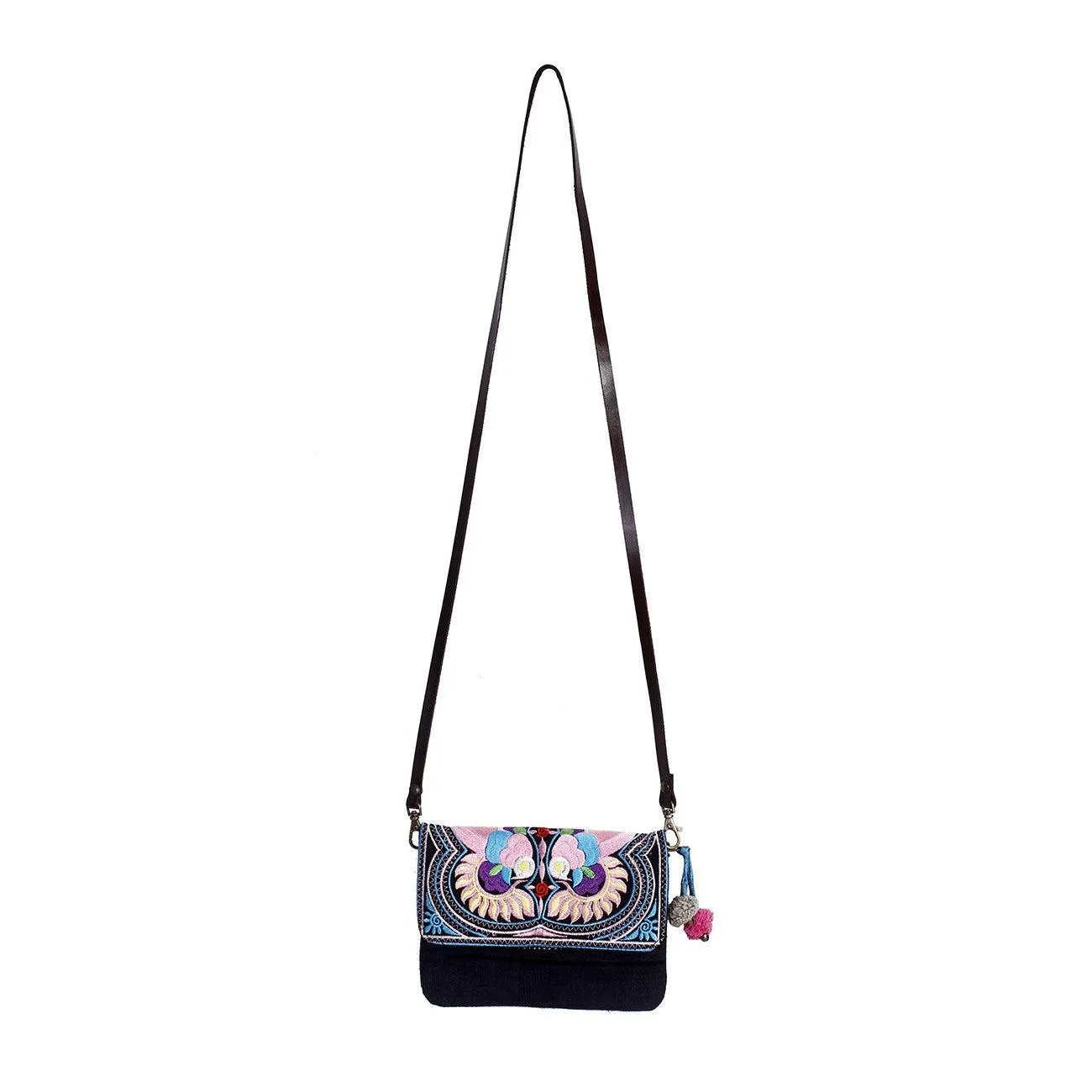 Fernanda Embroidered Convertible Crossbody|Clutch Bag - Thailand