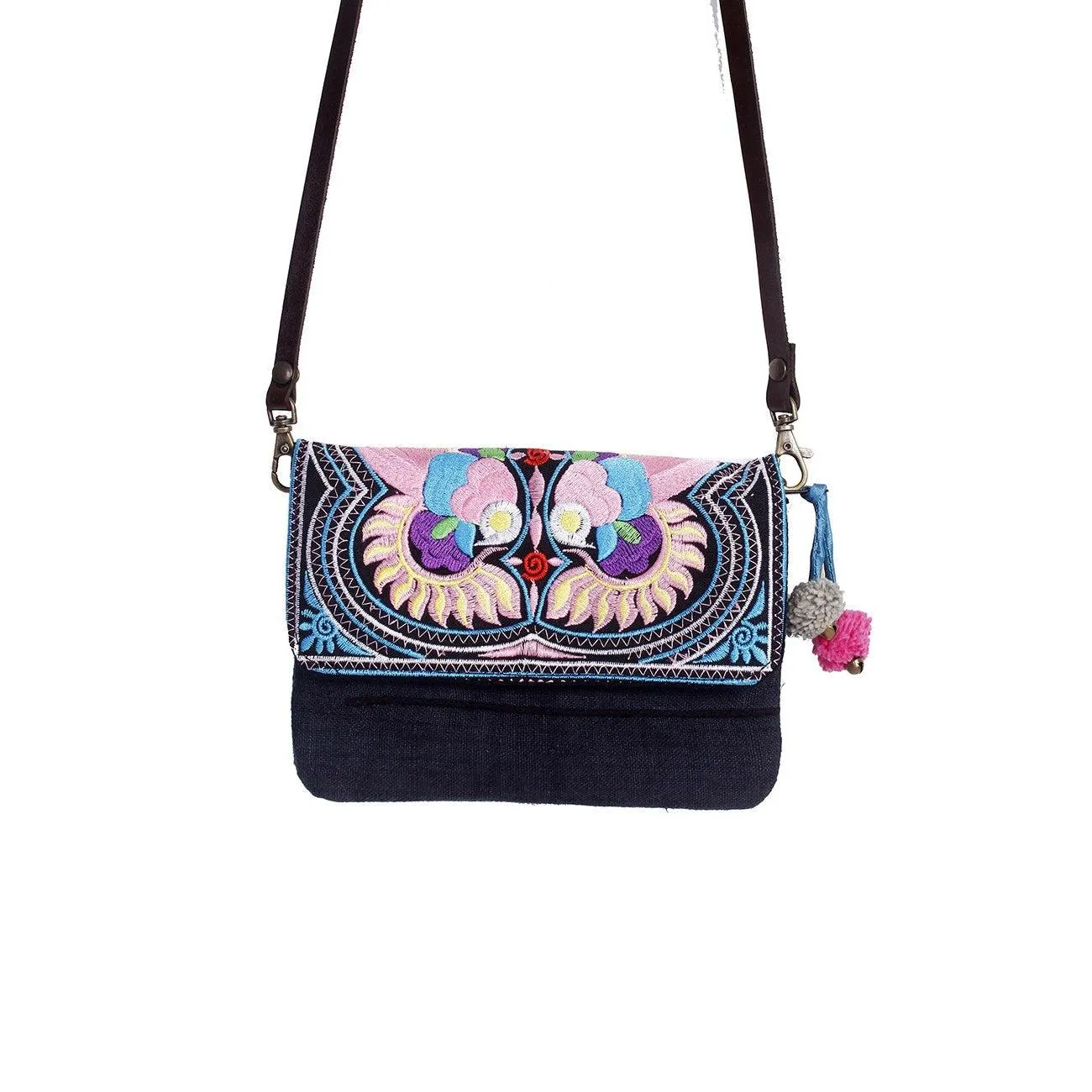 Fernanda Embroidered Convertible Crossbody|Clutch Bag - Thailand