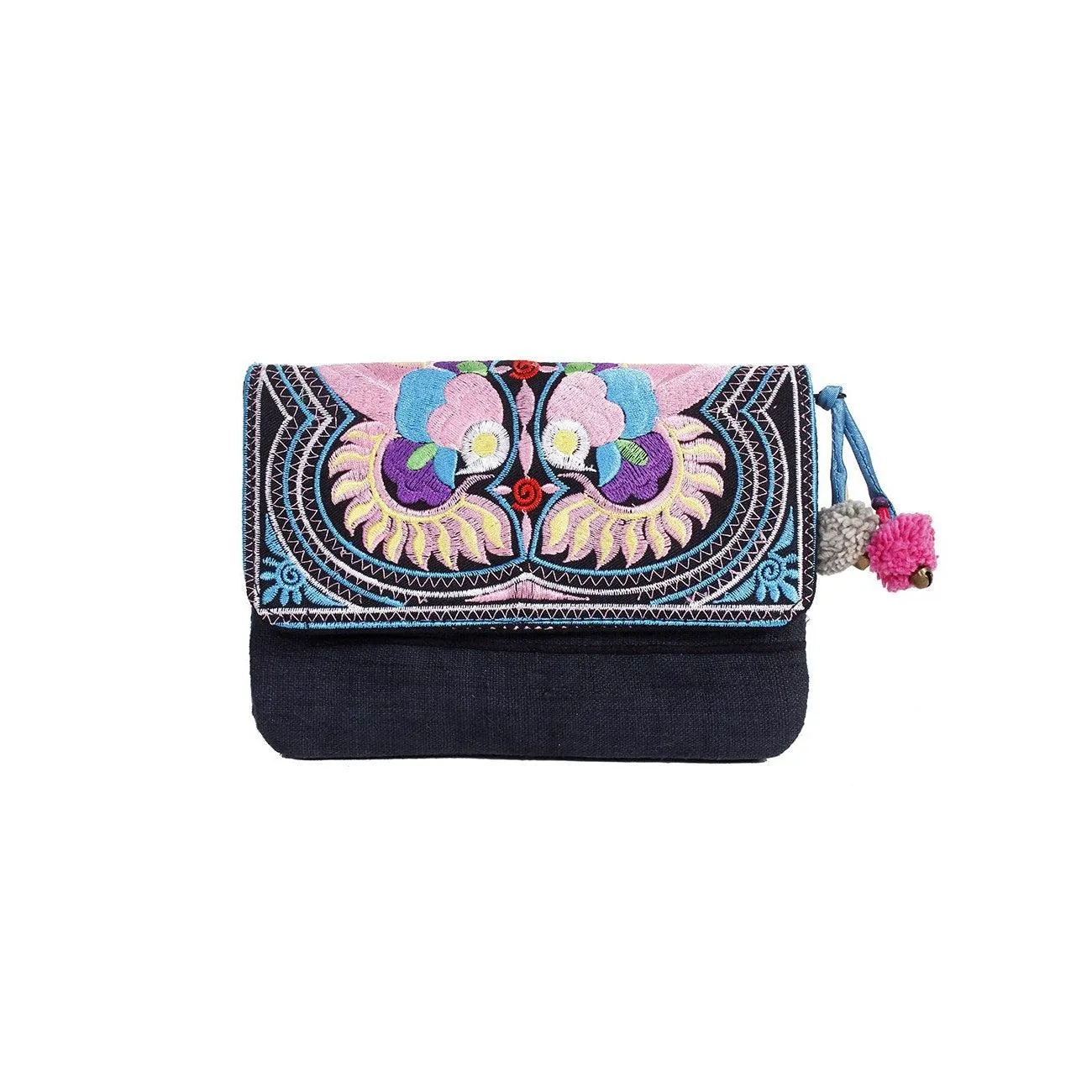 Fernanda Embroidered Convertible Crossbody|Clutch Bag - Thailand