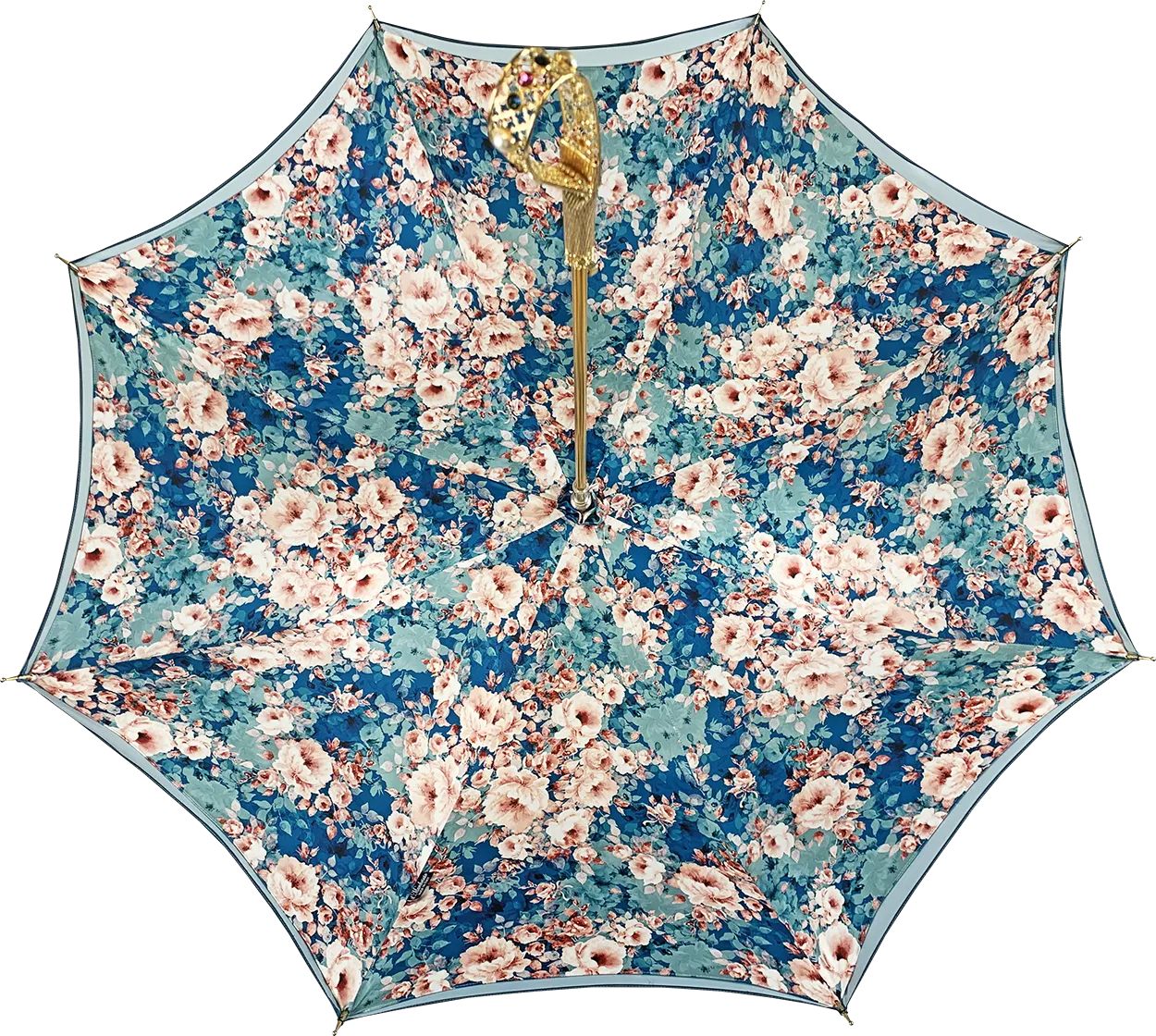 Floral umbrella in refined octane