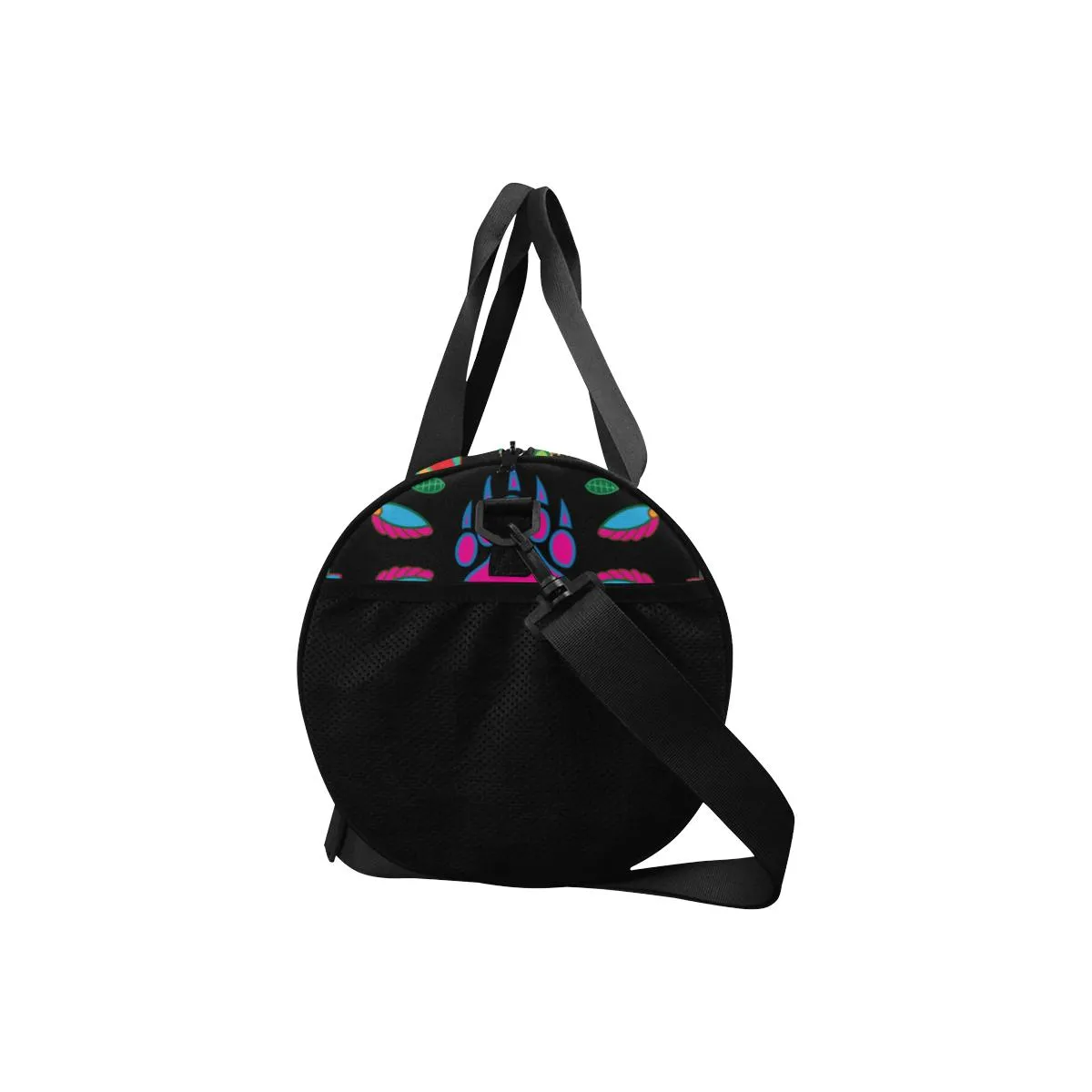 Geometric Floral Fall - Black Duffle Bag