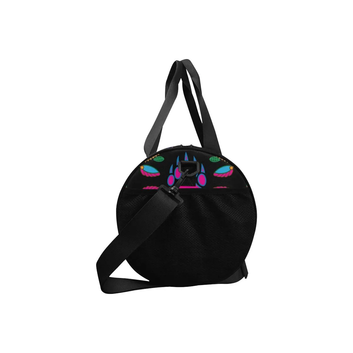 Geometric Floral Fall - Black Duffle Bag