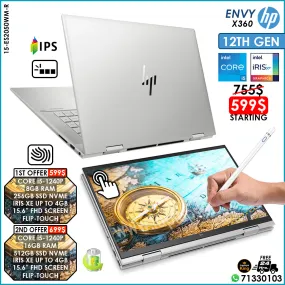 HP Envy X360 15-ES2050WM-R 2in1 Core i5-1240p Iris Xe 15.6" Fhd Ips Laptop Offers (New OB)