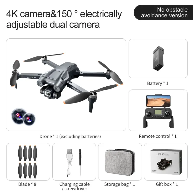 i8 MAX RC Drone Large Size Brushless 4K Camera WIFI 360 Degree Laser Obstacle Avoidance Quadcopter