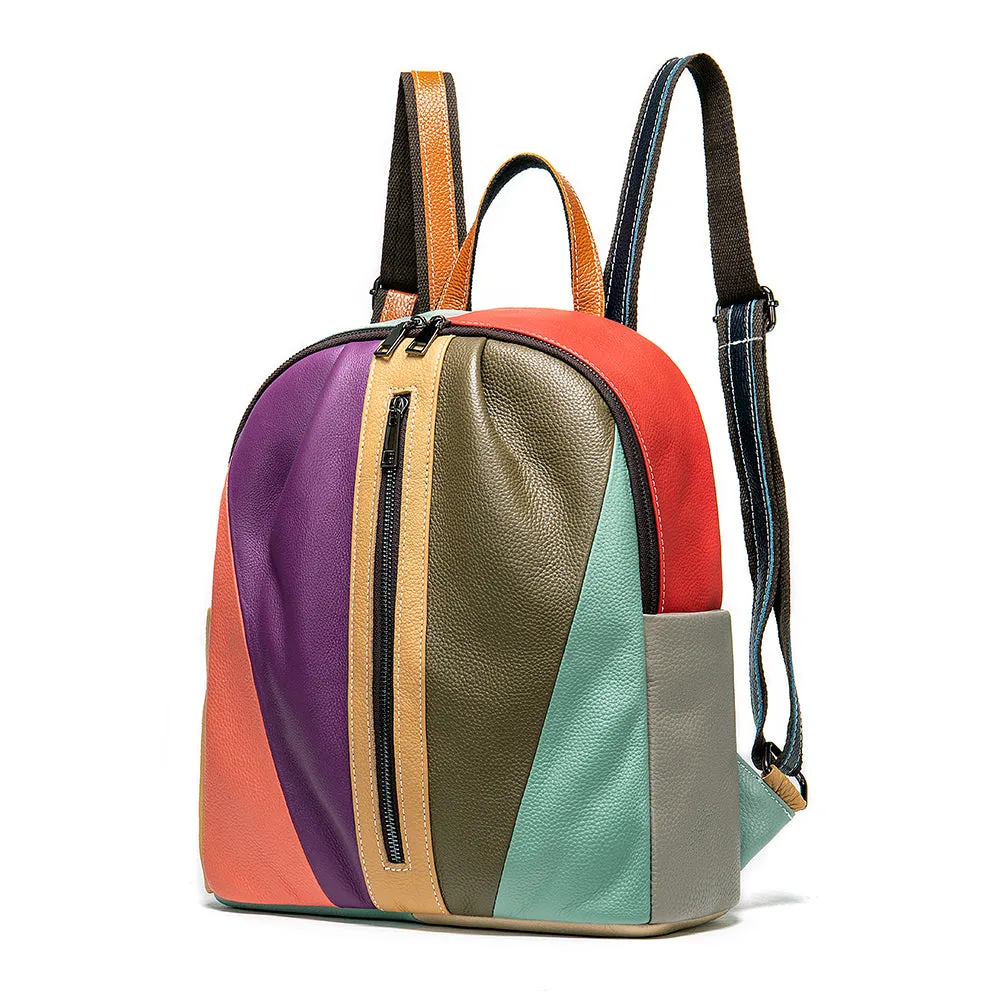 Idaho Leather Colourful Backpack