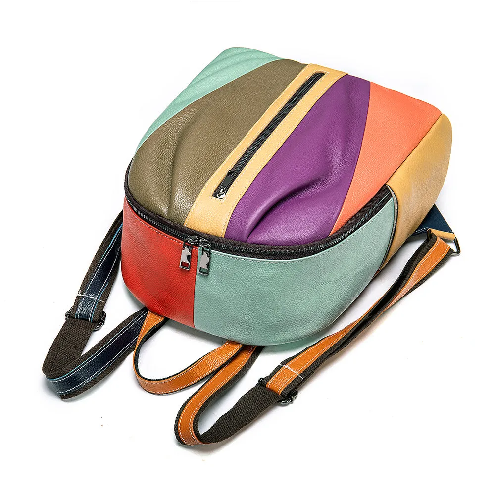 Idaho Leather Colourful Backpack