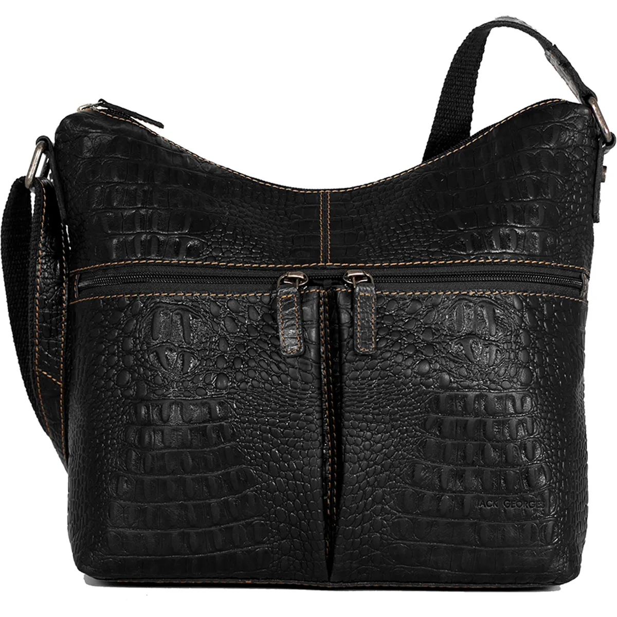 Jack Georges Hornback Croco Hobo Bag HB814