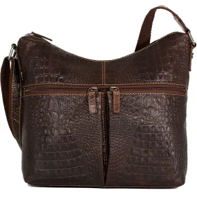 Jack Georges Hornback Croco Hobo Bag HB814