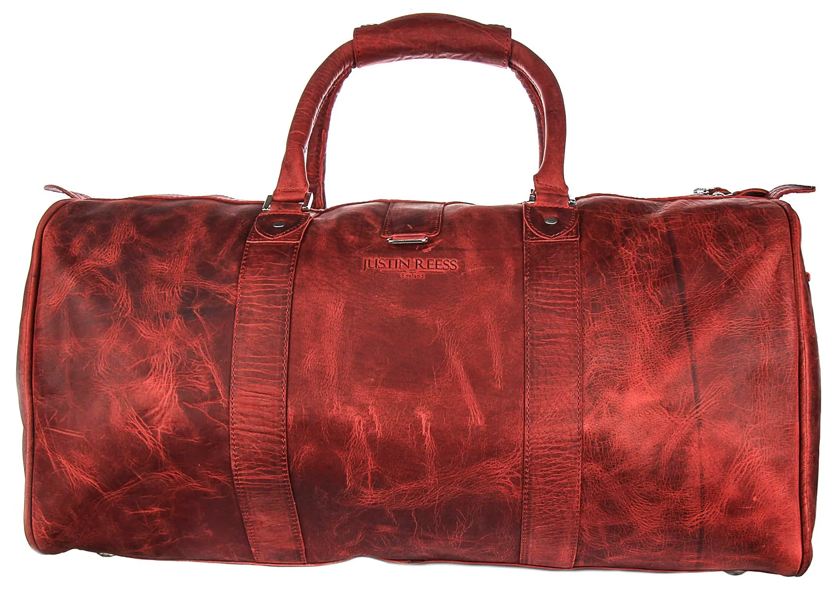 Justinreess England Classic Voyager In Dark Red Duffle Bag