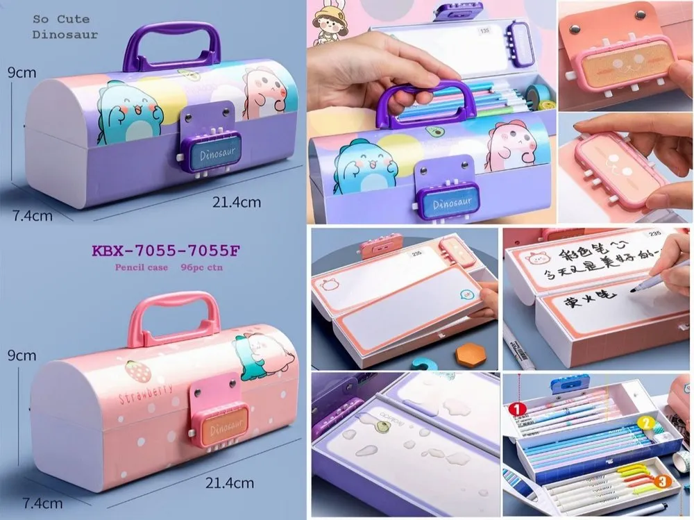 Kids Pen & Pencil Box-Suitcase Style Password Lock Pencil Case