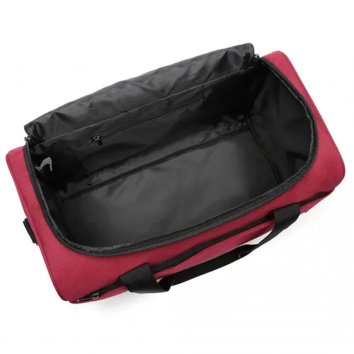 Kono Structured Travel Duffle Bag - Burgundy | Stylish & Functional | Water-Resistant Oxford Cloth