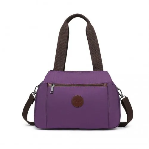 Kono Waterproof Multi-Functional Handbag Cross Body Bag - Purple