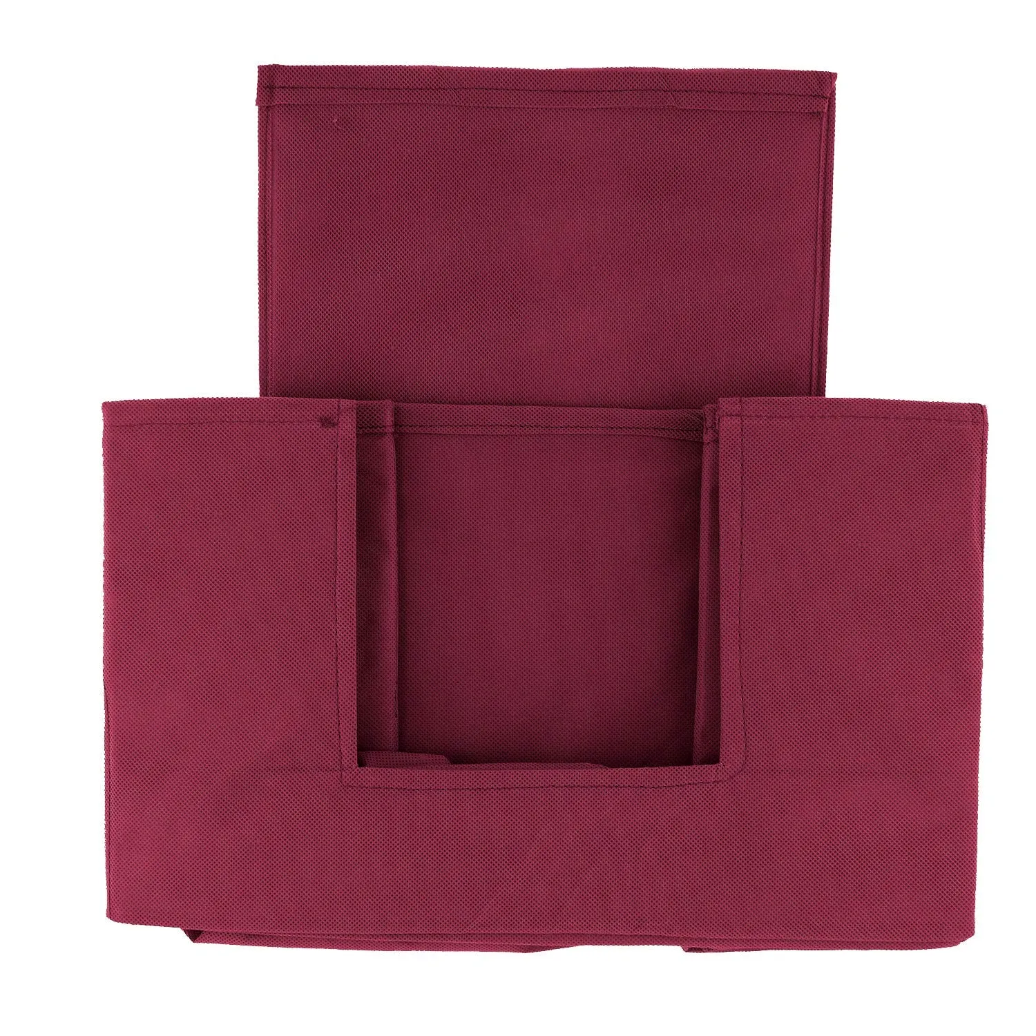 Kuber Industries Non Woven 3 Piece Shirt Stacker and 3 Piece Foldable Rectangle Cloth Saree Stacker Cloth Wardrobe Organizer Wardrobe Organizer (Maroon) -CTKTC038256