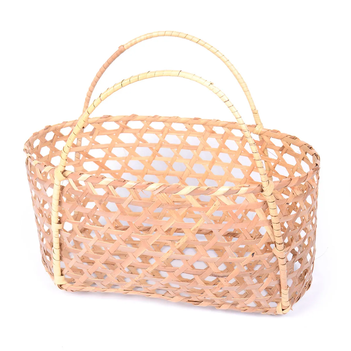 Large Vintage Structured Woven Wicker Handbag