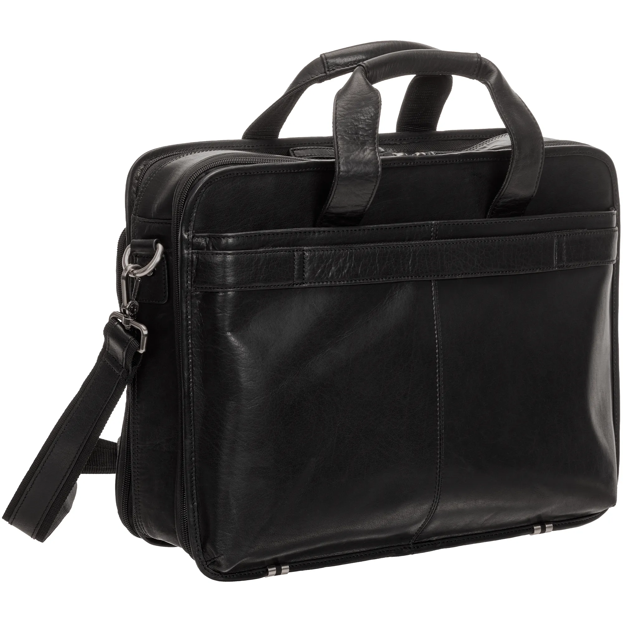 Mancini BUFFALO Double Compartment Top Zipper 15.6” Laptop / Tablet Briefcase