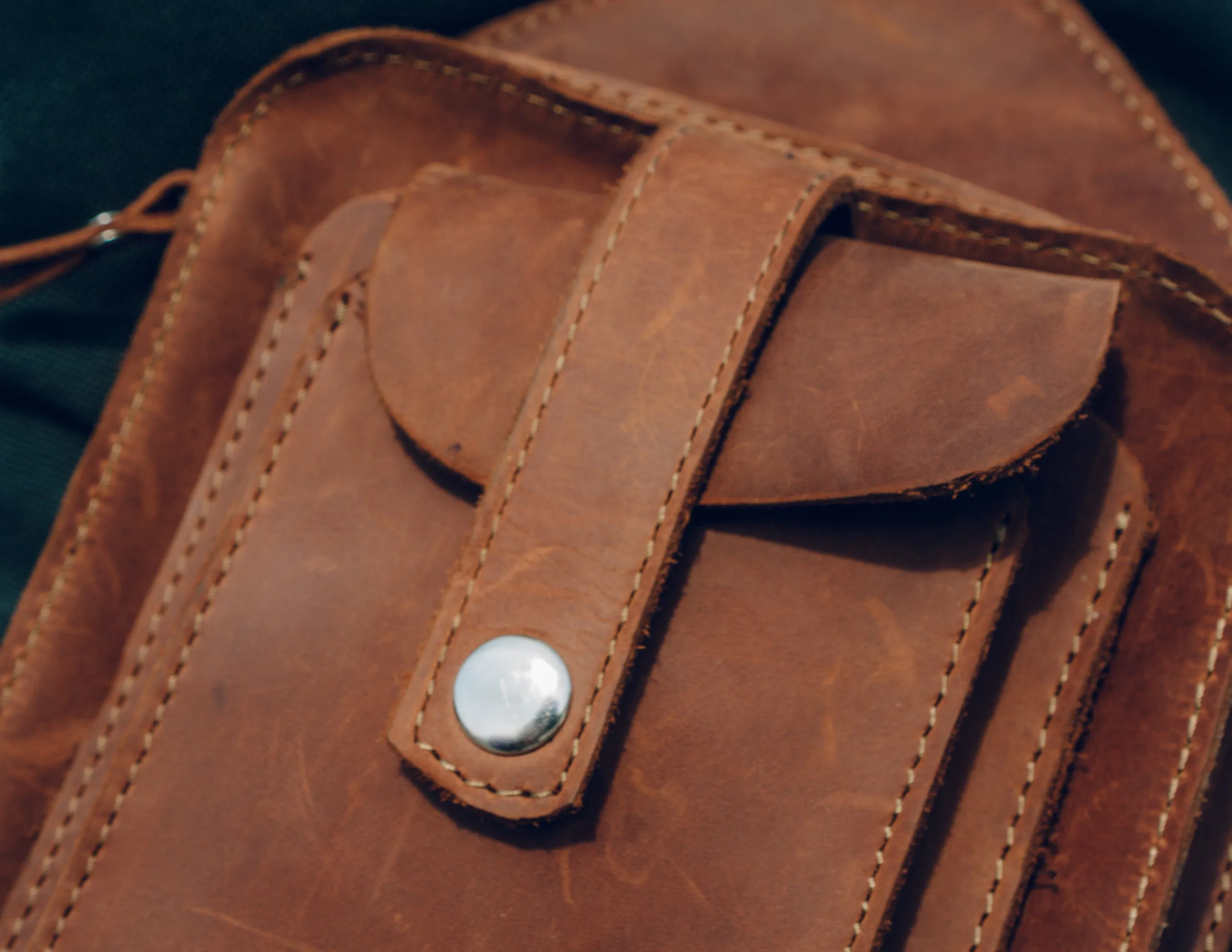 Mens Brown Leather Crossbody Bag | Sling Bags for Men | Handcrafted