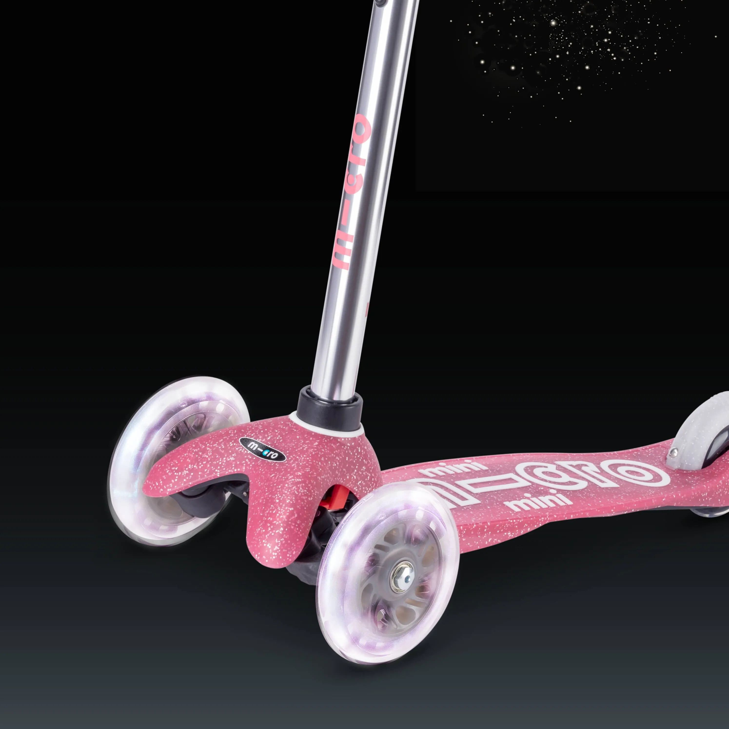 Micro Scooters Glitter Mini Micro Scooter Deluxe LED - Pink