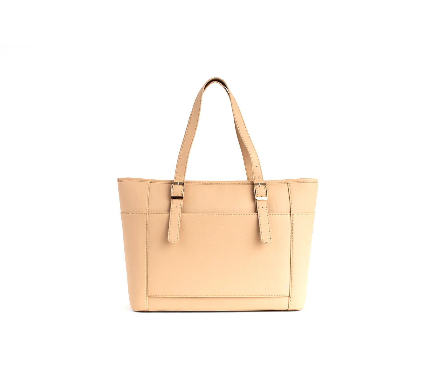 Miley - Light Brown Vegan Leather Laptop Bag